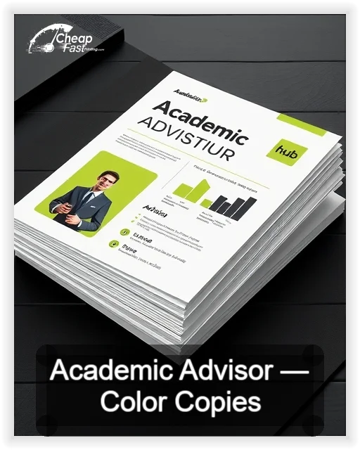 Academic Advisor business card design sample