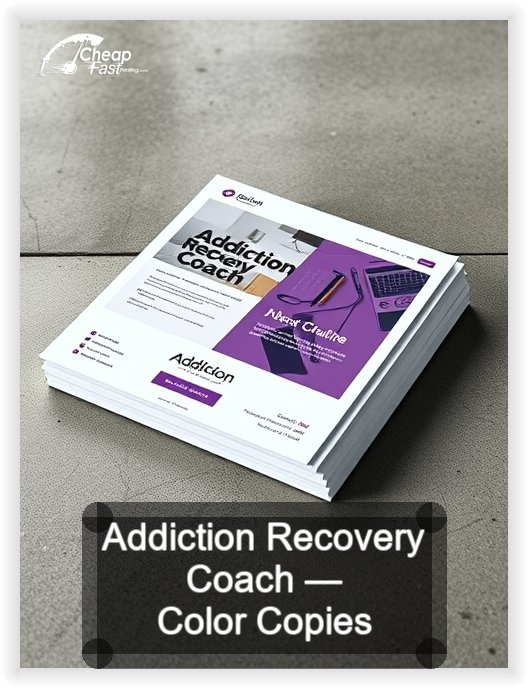 Addiction Recovery Coach business card design sample