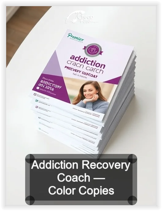 Addiction Recovery Coach business card design sample