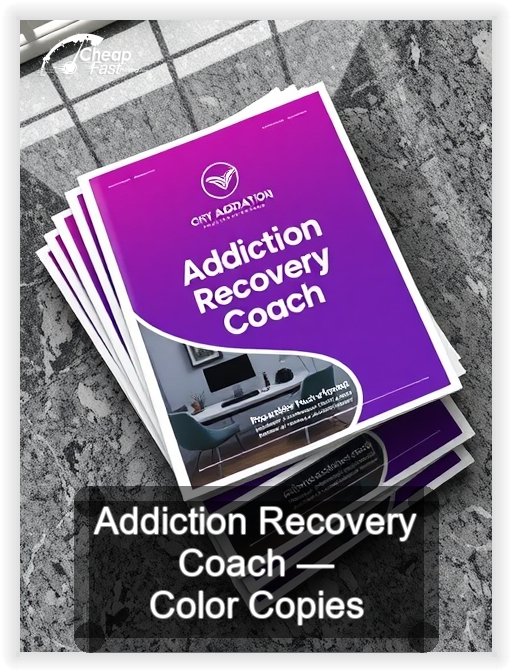 Addiction Recovery Coach business card design sample