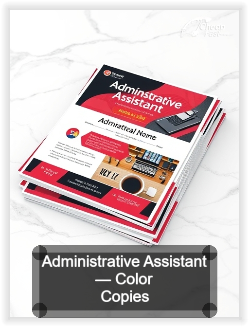 Administrative Assistant business card design sample