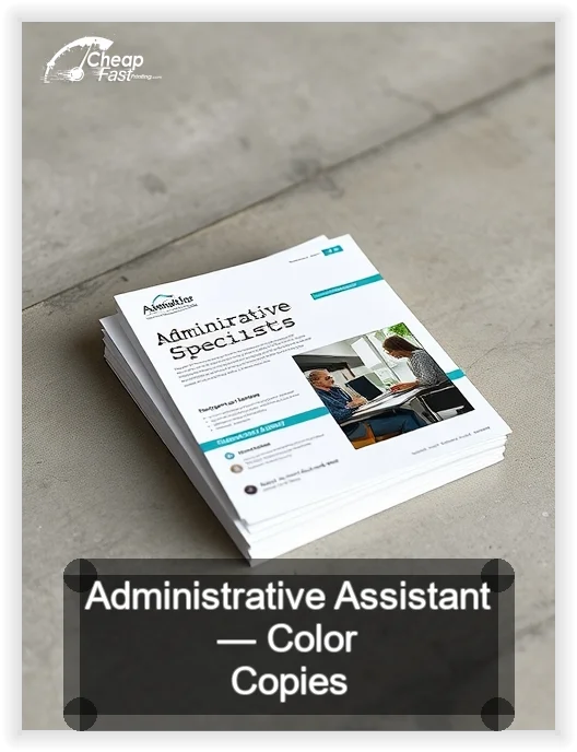 Administrative Assistant business card design sample