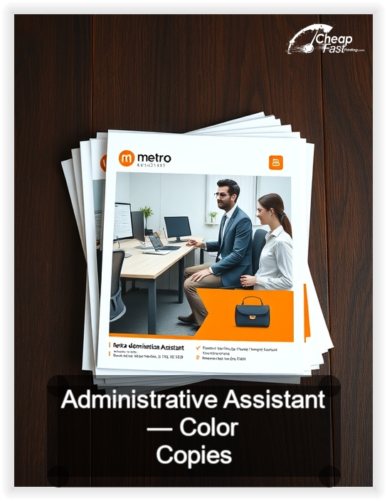 Administrative Assistant business card design sample