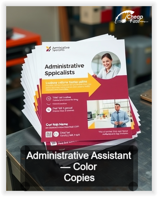 Administrative Assistant business card design sample