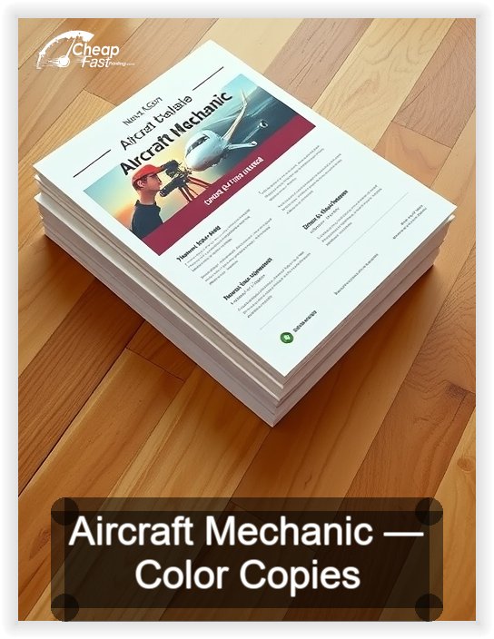 Aircraft Mechanic business card design sample