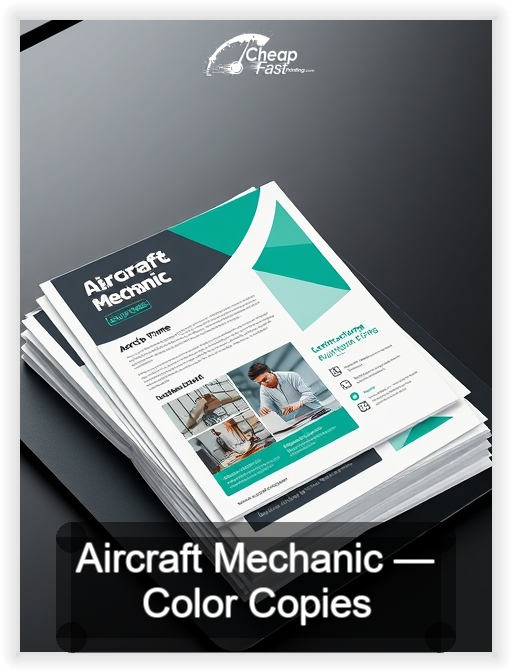 Aircraft Mechanic business card design sample