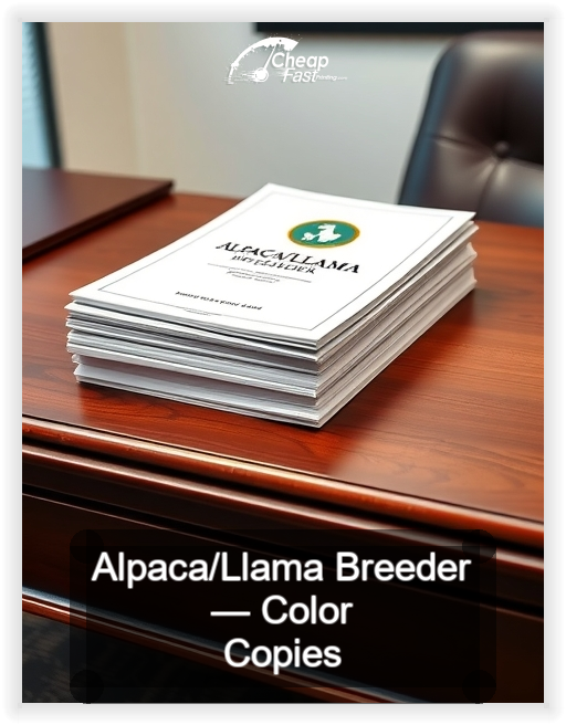 Alpaca Llama Breeder business card design sample