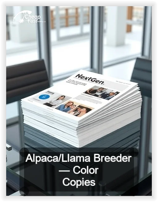 Alpaca Llama Breeder business card design sample