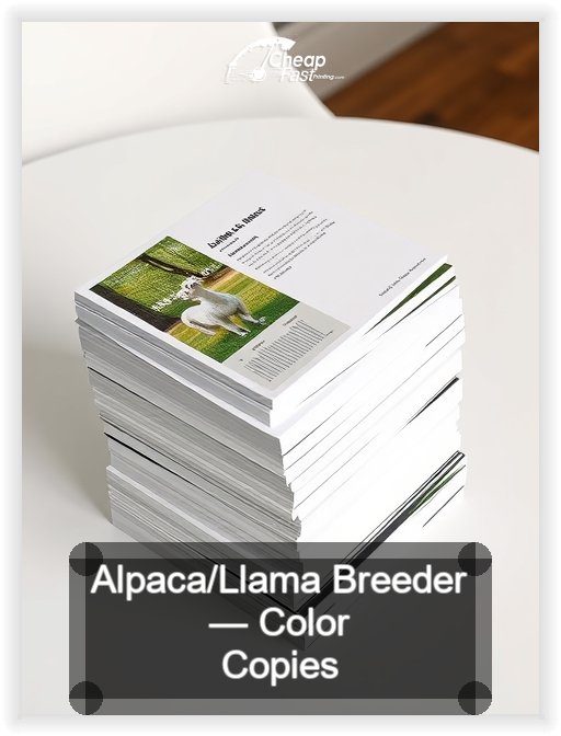 Alpaca Llama Breeder business card design sample