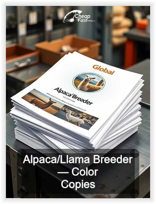 Alpaca Llama Breeder business card design sample