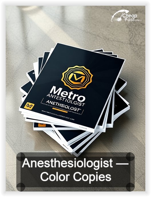 Anesthesiologist business card design sample
