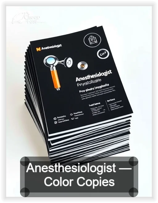Anesthesiologist business card design sample