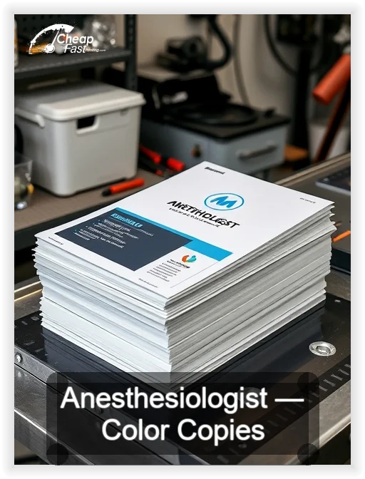 Anesthesiologist business card design sample