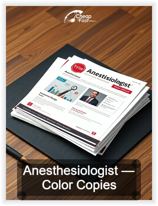 Anesthesiologist business card design sample