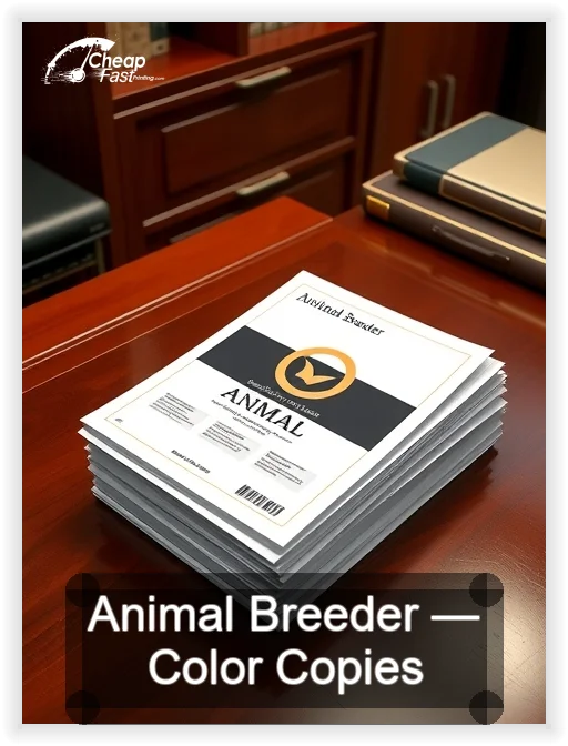 Animal Breeder business card design sample