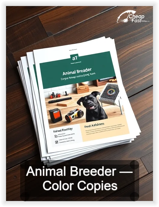 Animal Breeder business card design sample