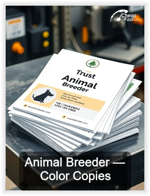 Animal Breeder business card design sample