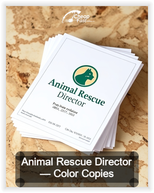 Animal Rescue Director business card design sample