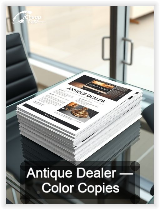 Antique Dealer business card design sample