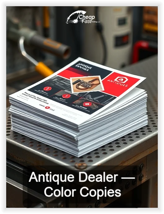 Antique Dealer business card design sample