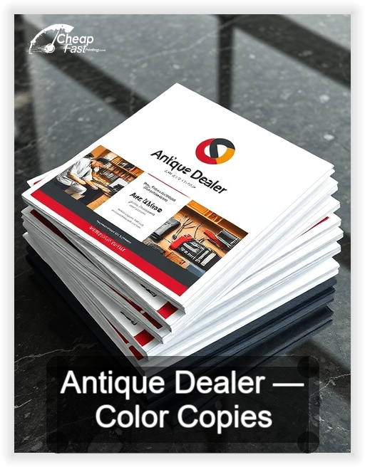 Antique Dealer business card design sample
