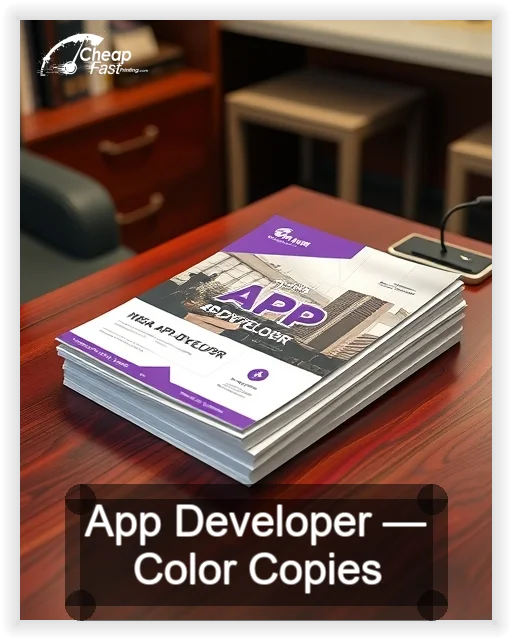 App Developer business card design sample