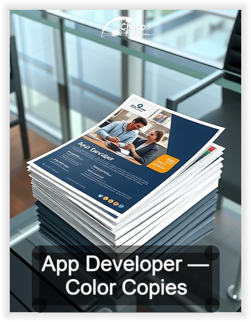 App Developer business card design sample