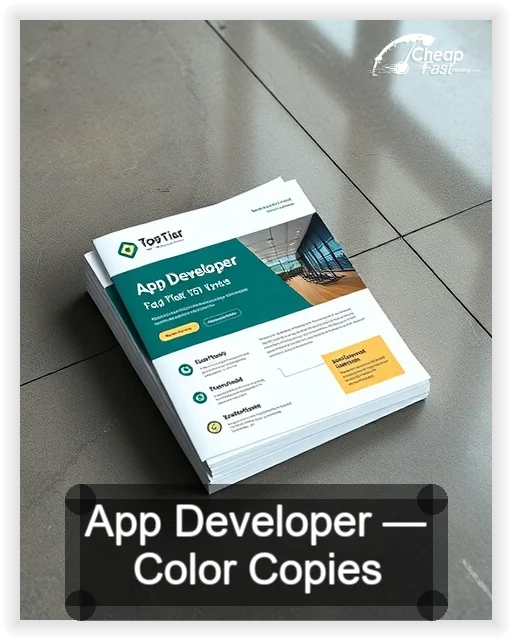 App Developer business card design sample