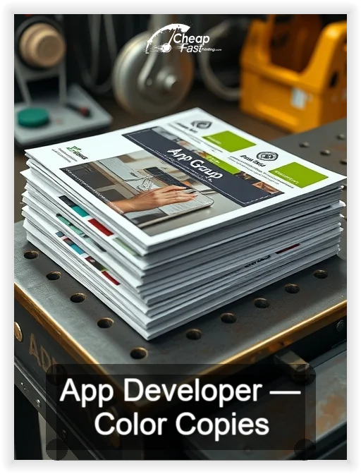 App Developer business card design sample