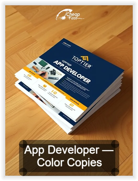 App Developer business card design sample