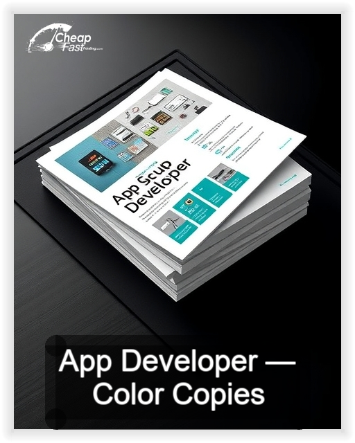 App Developer business card design sample
