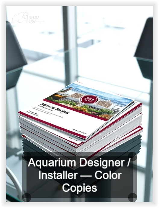 Aquarium Designer Installer business card design sample
