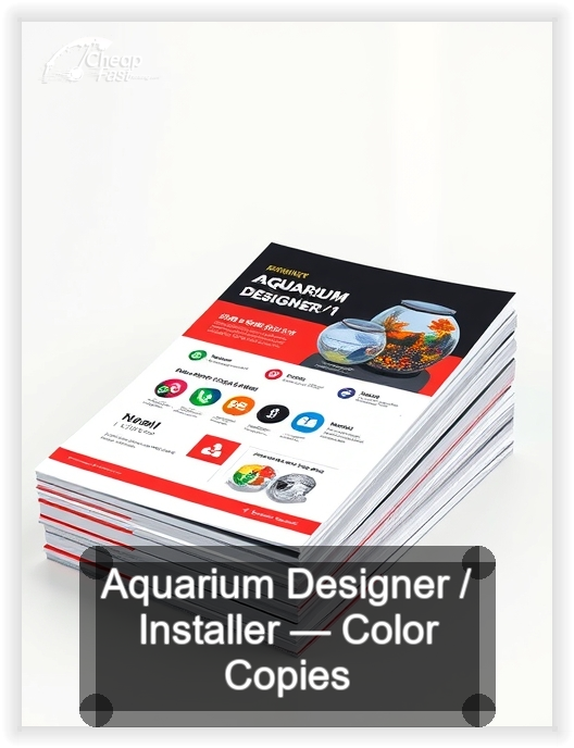 Aquarium Designer Installer business card design sample