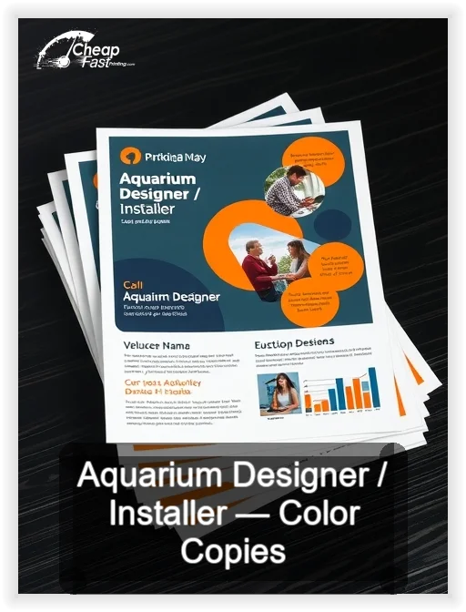 Aquarium Designer Installer business card design sample