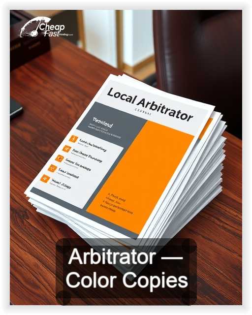Arbitrator business card design sample