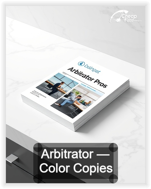 Arbitrator business card design sample