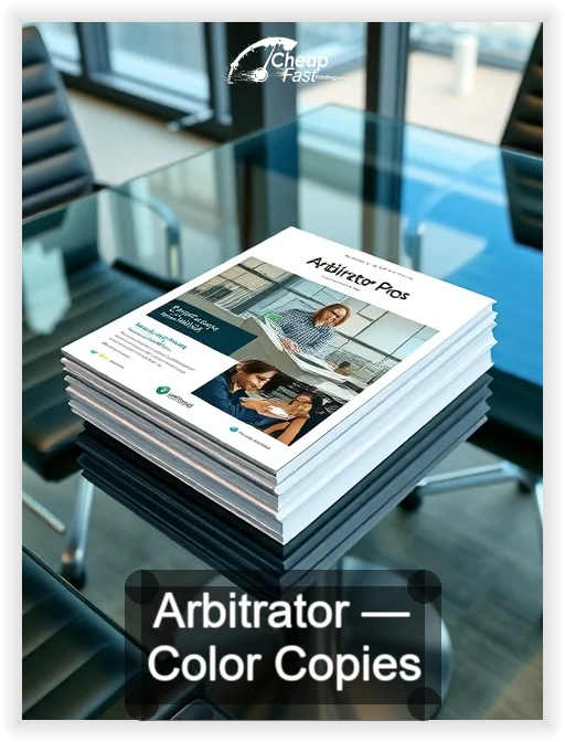 Arbitrator business card design sample
