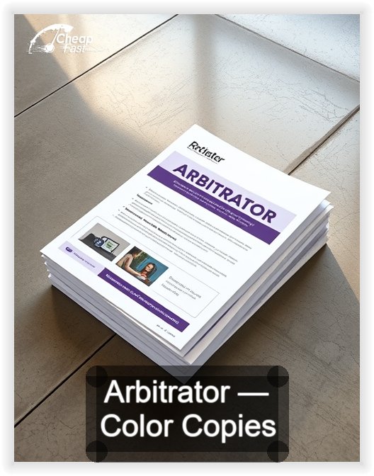 Arbitrator business card design sample