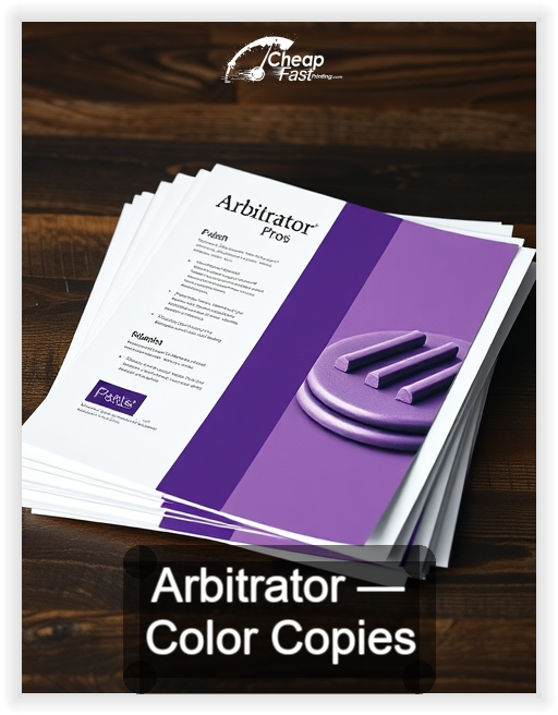 Arbitrator business card design sample