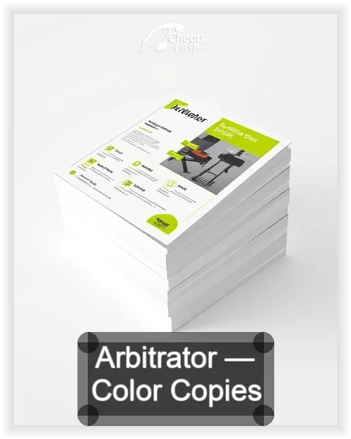 Arbitrator business card design sample