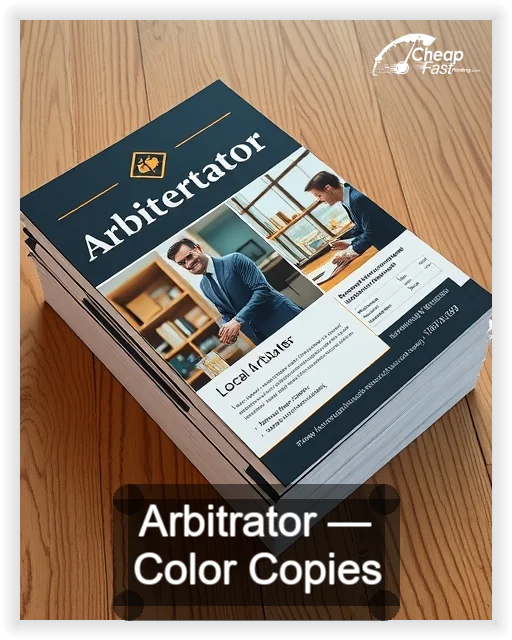 Arbitrator business card design sample
