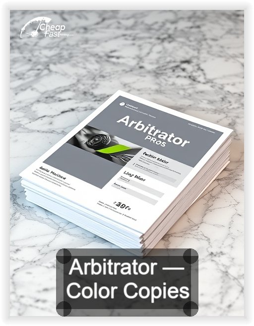 Arbitrator business card design sample