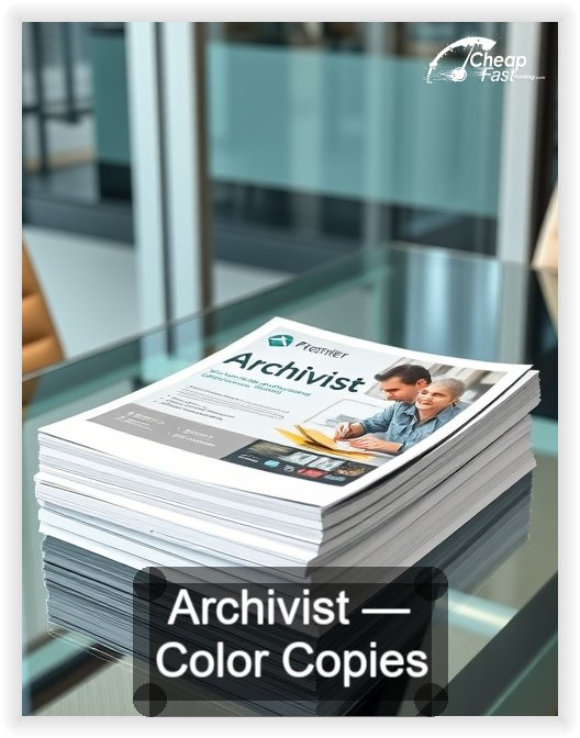 Archivist business card design sample