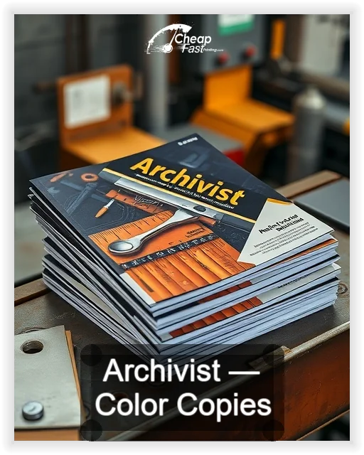 Archivist business card design sample