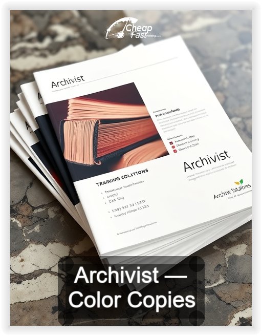 Archivist business card design sample