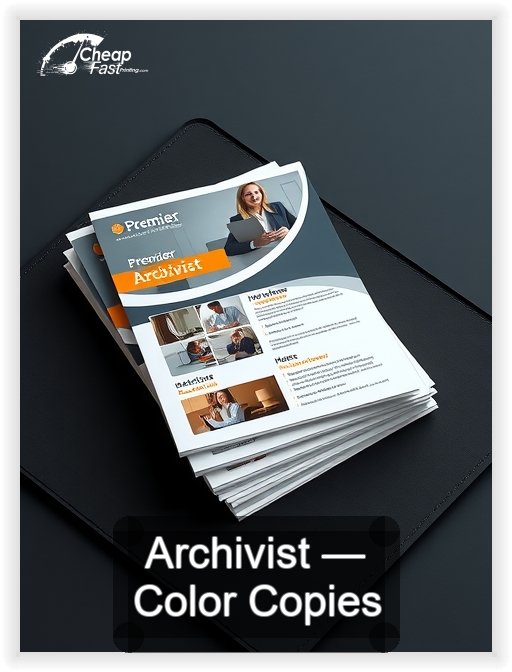 Archivist business card design sample