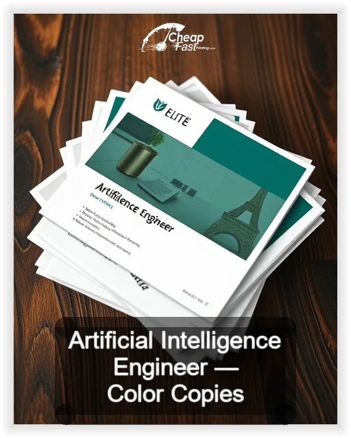 Artificial Intelligence Engineer business card design sample