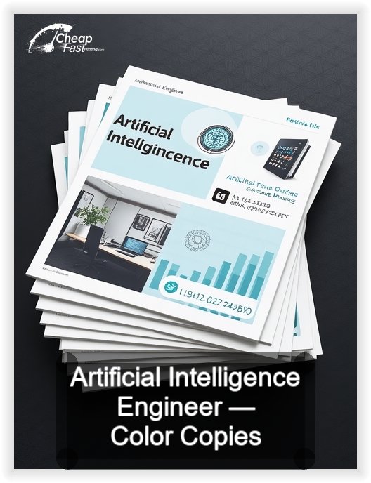 Artificial Intelligence Engineer business card design sample