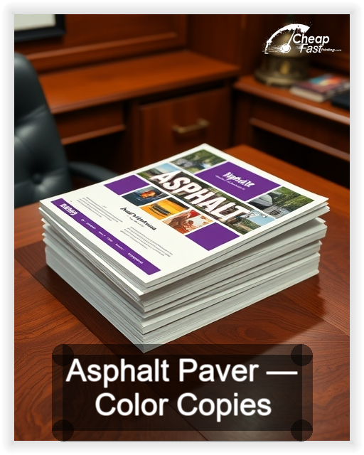 Asphalt Paver business card design sample