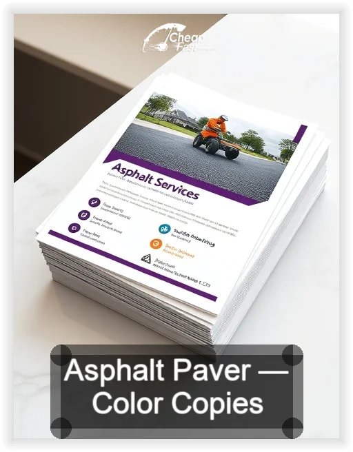 Asphalt Paver business card design sample
